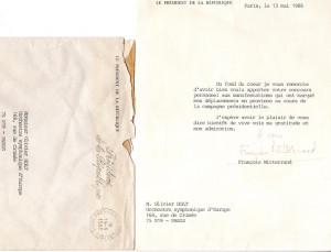 Lettre François Mitterrand Orchestre Symphonique d’Europe (Douce France, clip de campagne de François Mitterrand)