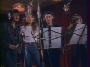 Enregistrement clip Douce France campagne François Mitterrand 1988 (Douce France, clip de campagne de François Mitterrand)