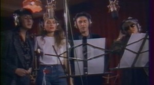 Enregistrement clip Douce France (Douce France, clip de campagne de François Mitterrand)